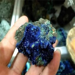image-Natural Azurite Malachite Geode Crystal Mineral Specimen Reiki Healing Stone Collectible