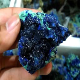 image-Natural Azurite Malachite Geode Crystal Mineral Specimen Reiki Healing Stone Collectible