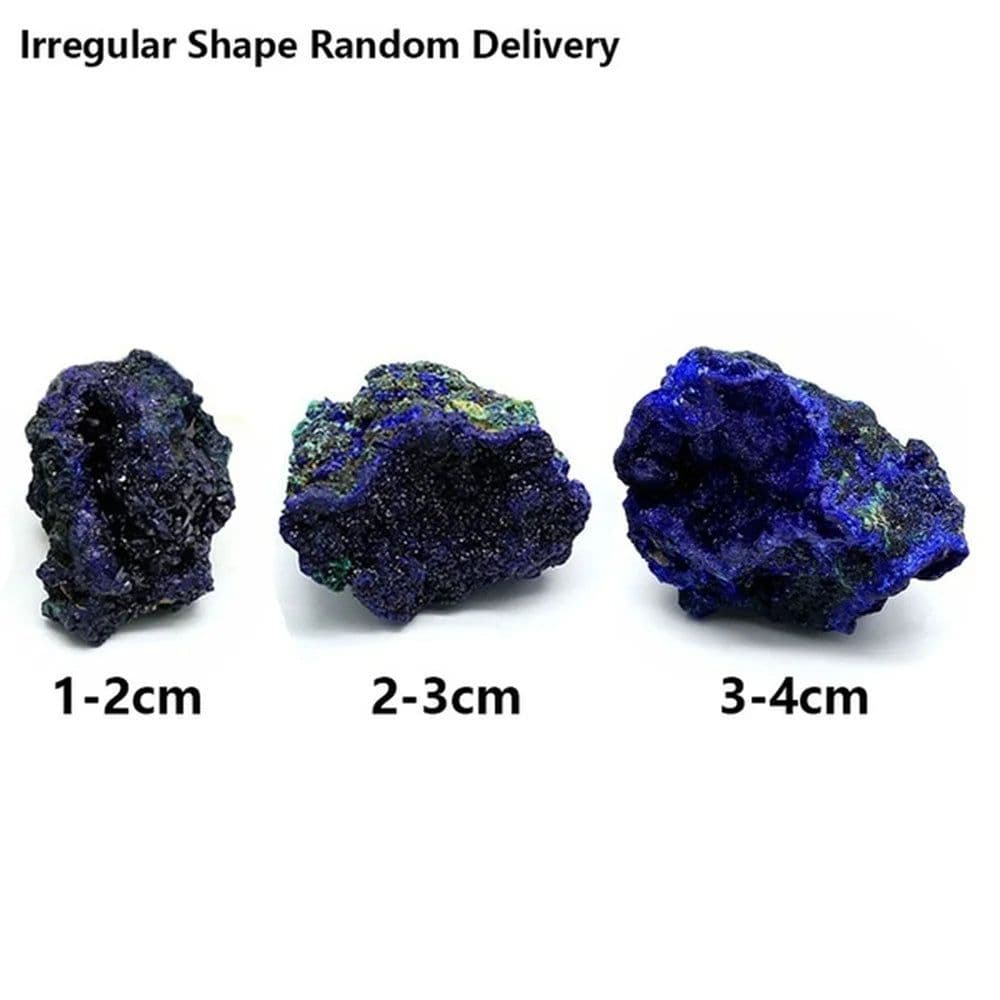 image-Natural Azurite Malachite Geode Crystal Mineral Specimen Reiki Healing Stone Collectible