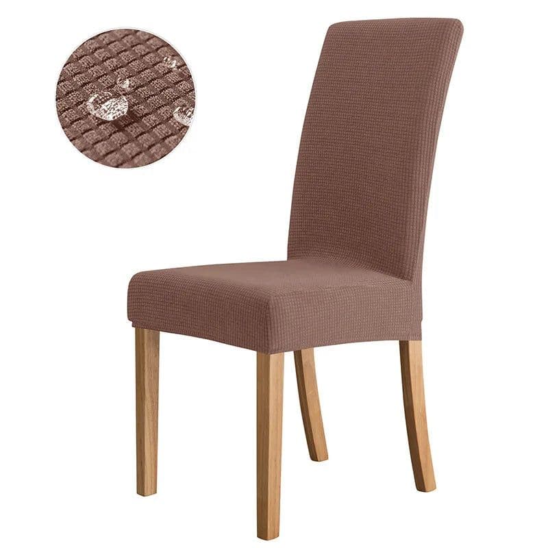 image-NEW Waterproof Elastic Jacquard Chair Cover for Dining Room Chair Covers for Chairs Kitchen Wedding Hotel Banquet Protector Seat