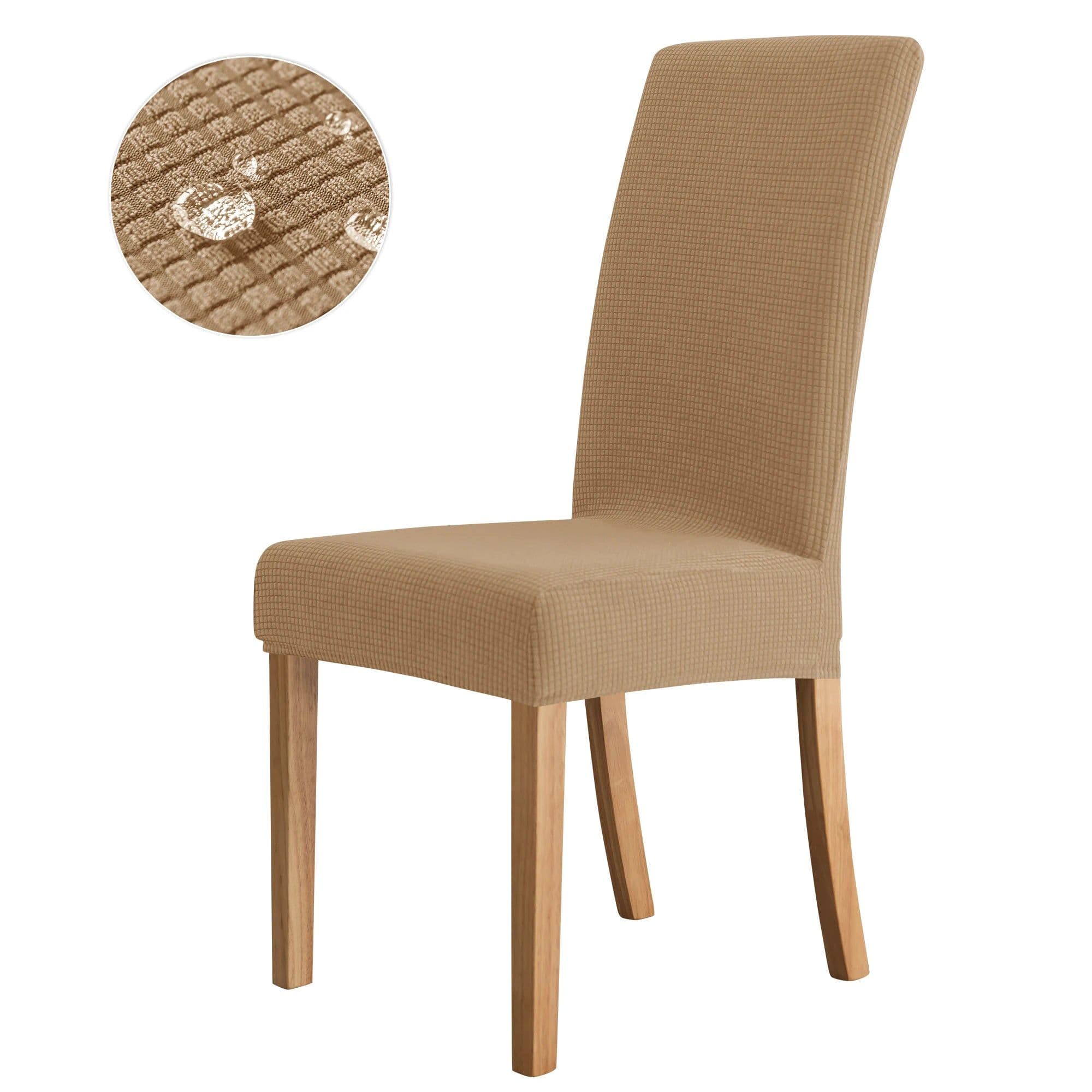 image-NEW Waterproof Elastic Jacquard Chair Cover for Dining Room Chair Covers for Chairs Kitchen Wedding Hotel Banquet Protector Seat
