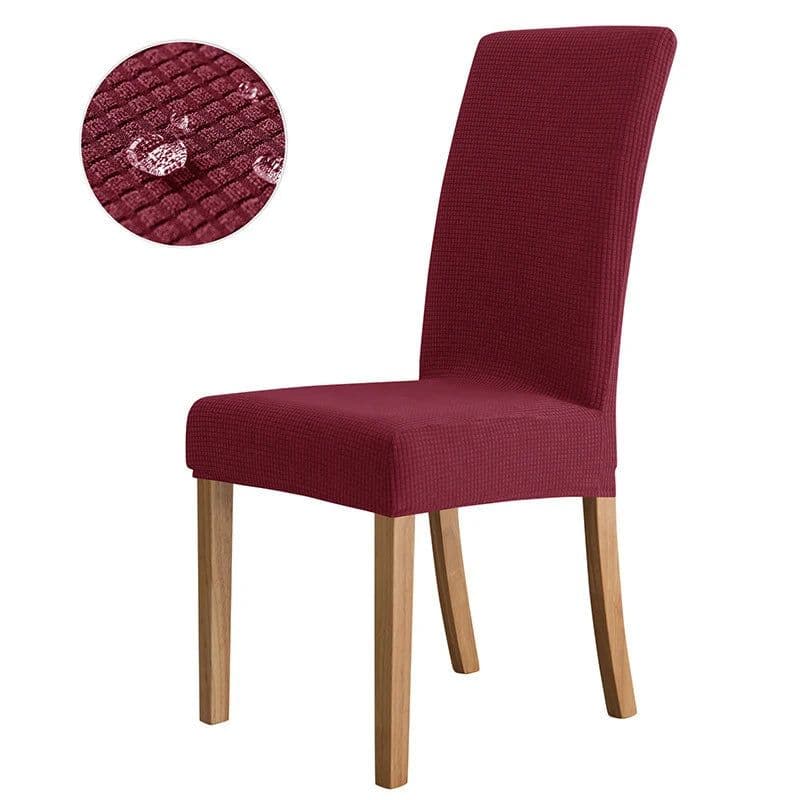 image-NEW Waterproof Elastic Jacquard Chair Cover for Dining Room Chair Covers for Chairs Kitchen Wedding Hotel Banquet Protector Seat