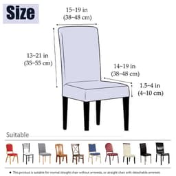 image-NEW Waterproof Elastic Jacquard Chair Cover for Dining Room Chair Covers for Chairs Kitchen Wedding Hotel Banquet Protector Seat