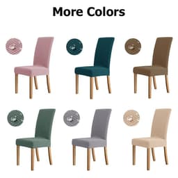 image-NEW Waterproof Elastic Jacquard Chair Cover for Dining Room Chair Covers for Chairs Kitchen Wedding Hotel Banquet Protector Seat