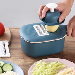 image-Multi-function Potato Carrot Cucumber Mandoline Slicer Cutter Grater Shredders with Strainer / Kitchen Fruit and Vegetable Tools