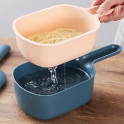 image-Multi-function Potato Carrot Cucumber Mandoline Slicer Cutter Grater Shredders with Strainer / Kitchen Fruit and Vegetable Tools