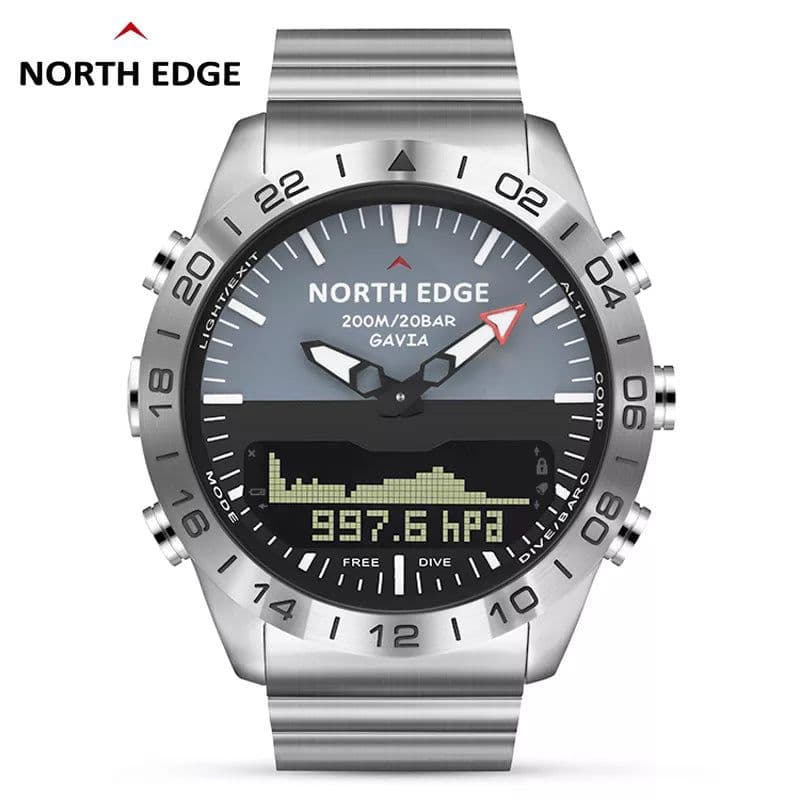 image-NORTH EDGE GAVIA 2 Men's Digital Dive Watch Altimeter Compass