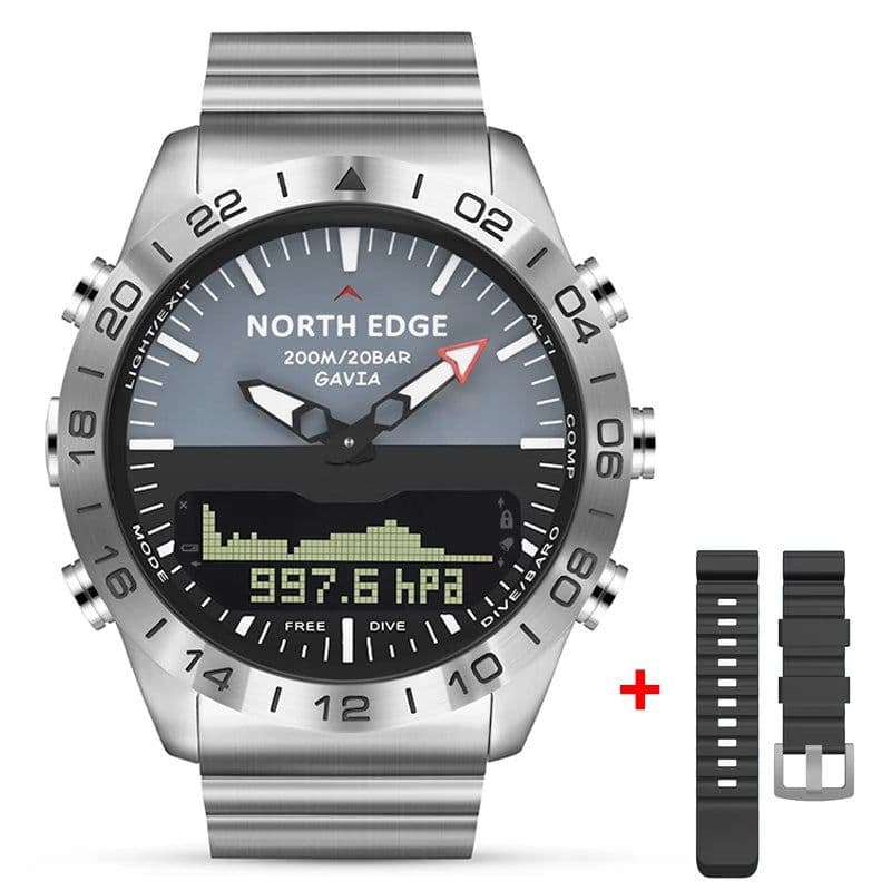 image-NORTH EDGE GAVIA 2 Men's Digital Dive Watch Altimeter Compass