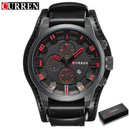 image-CURREN 8225 Men's Quartz Watch Leather Band Date Display 46mm