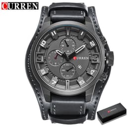 image-CURREN 8225 Men's Quartz Watch Leather Band Date Display 46mm