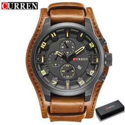 image-CURREN 8225 Men's Quartz Watch Leather Band Date Display 46mm