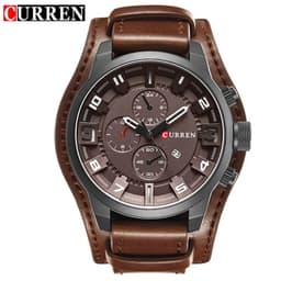 image-CURREN 8225 Men's Quartz Watch Leather Band Date Display 46mm