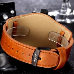 image-CURREN 8225 Men's Quartz Watch Leather Band Date Display 46mm