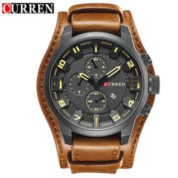 image-CURREN 8225 Men's Quartz Watch Leather Band Date Display 46mm