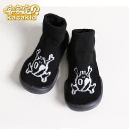 image-Anti-slip children's indoor shoes, baby floor shoes, outdoor rubber-soled children's shoes, toddler shoes, terry winter shoes and socks