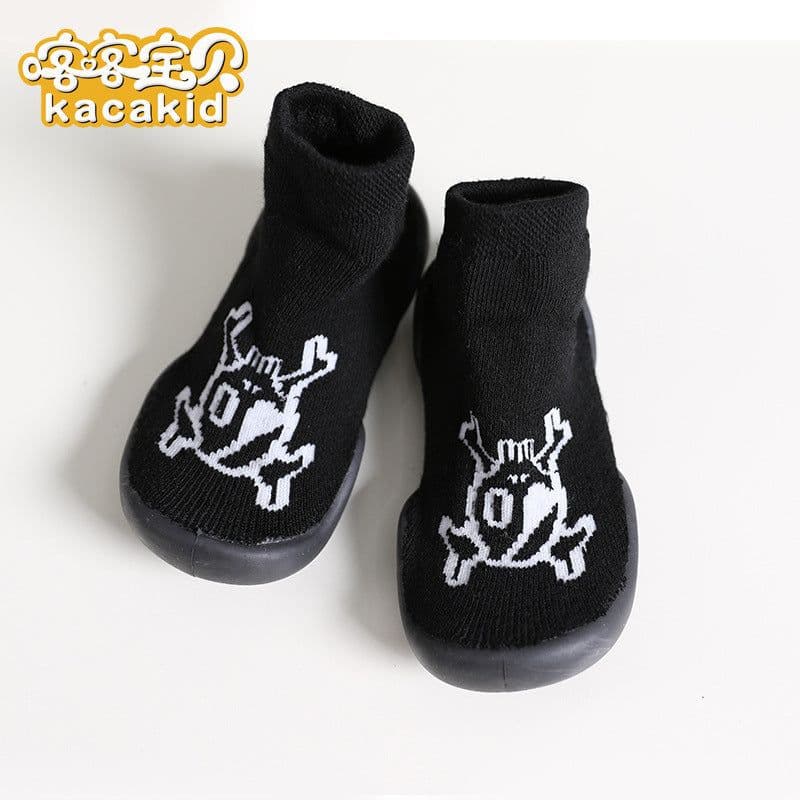 image-Anti-slip children's indoor shoes, baby floor shoes, outdoor rubber-soled children's shoes, toddler shoes, terry winter shoes and socks