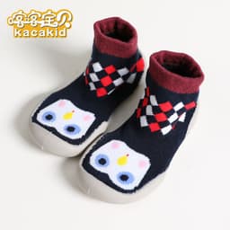 image-Anti-slip children's indoor shoes, baby floor shoes, outdoor rubber-soled children's shoes, toddler shoes, terry winter shoes and socks