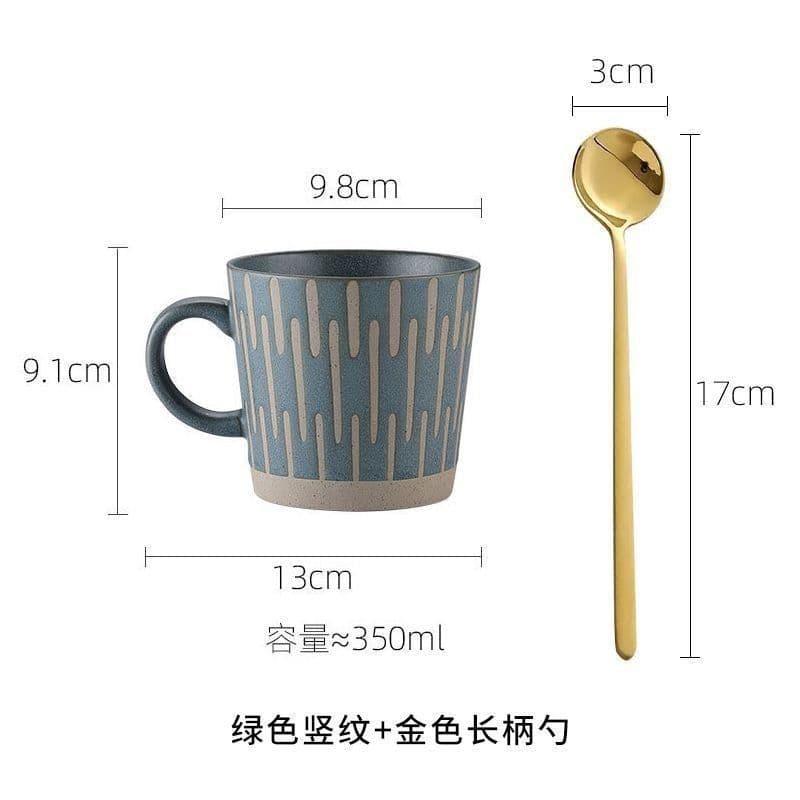 image-Stoneware Mug Coffee Cup Couple Water Cup