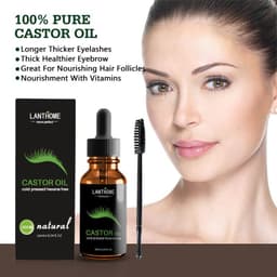 image-Lanthome Castor Oil for Hair Growth Serum Eyelash Growth Lifting Eyelashes Thick Eyebrow Growth Enhance Eye Lashes Serum Mascara