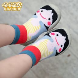 image-Anti-slip children's indoor shoes, baby floor shoes, outdoor rubber-soled children's shoes, toddler shoes, terry winter shoes and socks