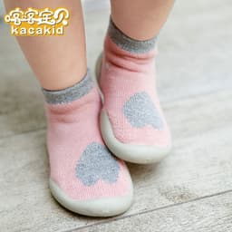 image-Anti-slip children's indoor shoes, baby floor shoes, outdoor rubber-soled children's shoes, toddler shoes, terry winter shoes and socks