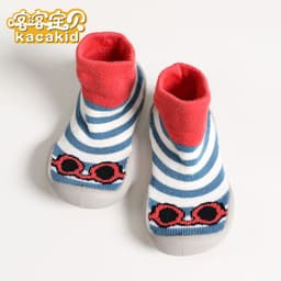 image-Anti-slip children's indoor shoes, baby floor shoes, outdoor rubber-soled children's shoes, toddler shoes, terry winter shoes and socks