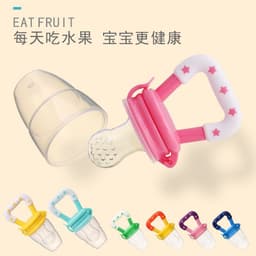 image-Factory wholesale baby fruit and vegetable music rubberized pacifier bite bite bite bag baby food supplement feeding device