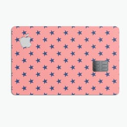 image-Navy Stars Over Coral Pattern - Premium Protective Decal Skin-Kit for