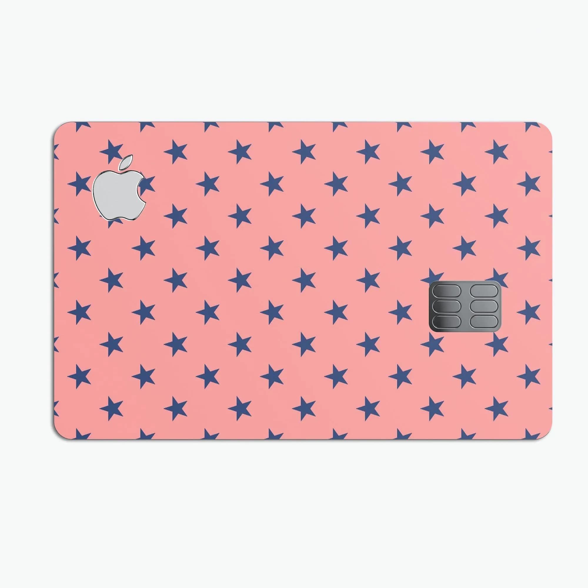 image-Navy Stars Over Coral Pattern - Premium Protective Decal Skin-Kit for