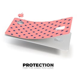 image-Navy Stars Over Coral Pattern - Premium Protective Decal Skin-Kit for