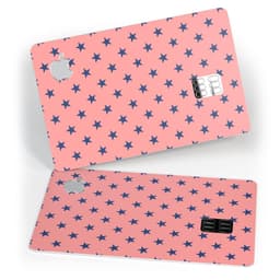 image-Navy Stars Over Coral Pattern - Premium Protective Decal Skin-Kit for