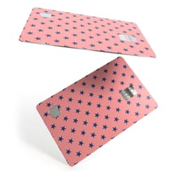 image-Navy Stars Over Coral Pattern - Premium Protective Decal Skin-Kit for