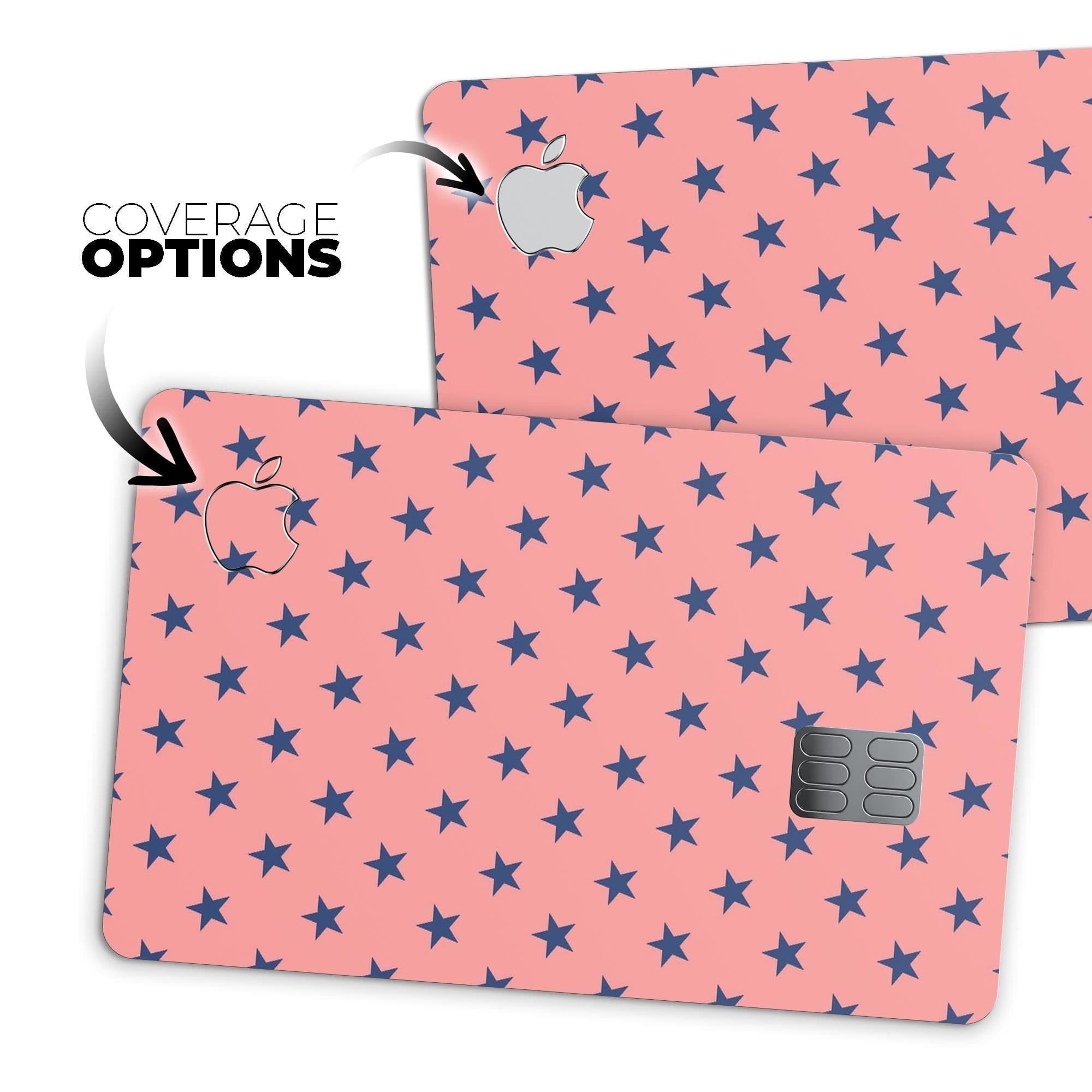 image-Navy Stars Over Coral Pattern - Premium Protective Decal Skin-Kit for