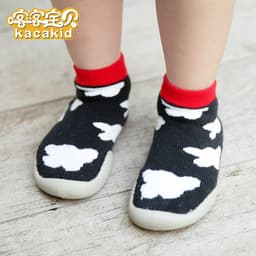 image-Anti-slip children's indoor shoes, baby floor shoes, outdoor rubber-soled children's shoes, toddler shoes, terry winter shoes and socks