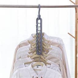 image-Plastic Coat Hanger - 9 Hole Modern Storage Rack