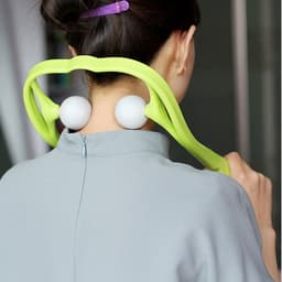 image-Neck Massager Manual Meridian Ball - Blue Green Pink