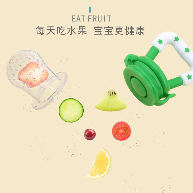 image-Factory wholesale baby fruit and vegetable music rubberized pacifier bite bite bite bag baby food supplement feeding device