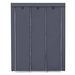 image-67" Portable Closet Organizer Wardrobe Storage Organizer with 10 Shelves Quick and Easy to Assemble Extra Space Gray