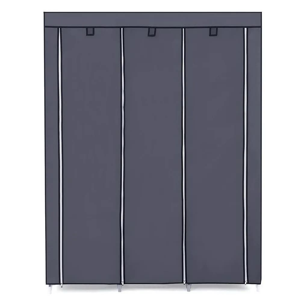 image-67" Portable Closet Organizer Wardrobe Storage Organizer with 10 Shelves Quick and Easy to Assemble Extra Space Gray