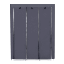 image-67" Portable Closet Organizer Wardrobe Storage Organizer with 10 Shelves Quick and Easy to Assemble Extra Space Gray