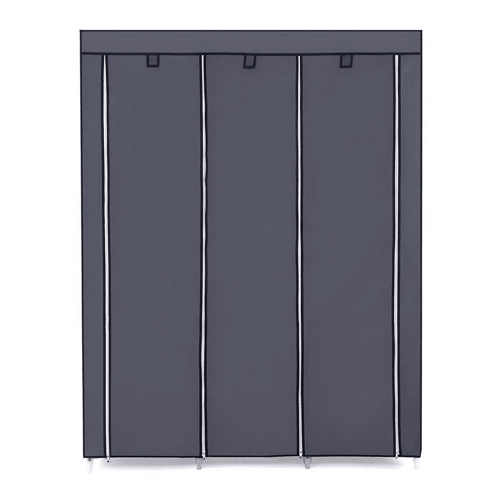 image-67" Portable Closet Organizer Wardrobe Storage Organizer with 10 Shelves Quick and Easy to Assemble Extra Space Gray