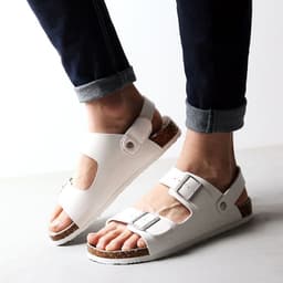 image-Golofe Cork Sandals Men - Black Open Toe EVA