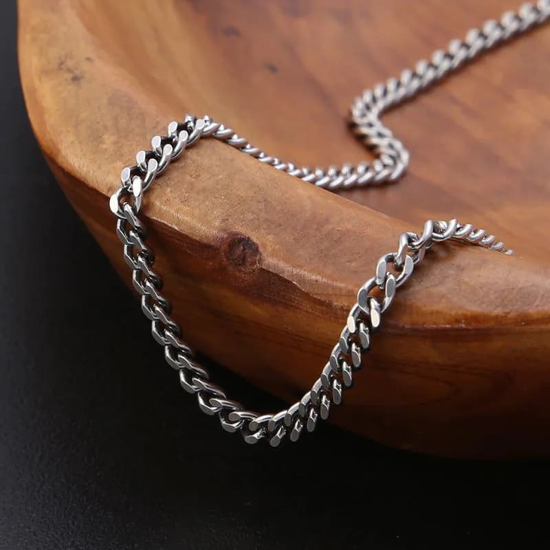 image-S925 Sterling Silver Retro Letter Necklace