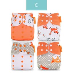 image-Happyflute 4-Pack Washable Training Pants - Waterproof Diapers for Infants 1-3 Years Old