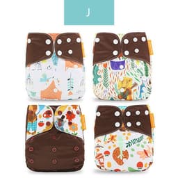 image-Happyflute 4-Pack Washable Training Pants - Waterproof Diapers for Infants 1-3 Years Old