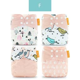 image-Happyflute 4-Pack Washable Training Pants - Waterproof Diapers for Infants 1-3 Years Old