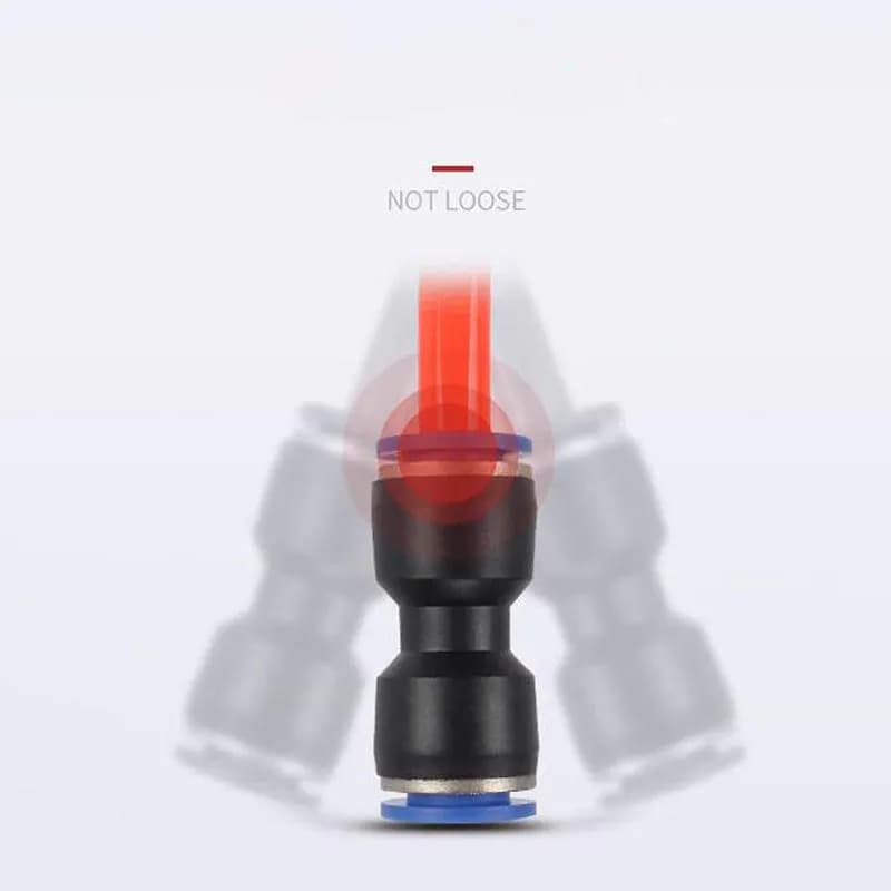 image-Jinqi Pneumatic Plastic Connector Straight Through Butt PU-56810121416mm Quick Insertion Trachea Connector
