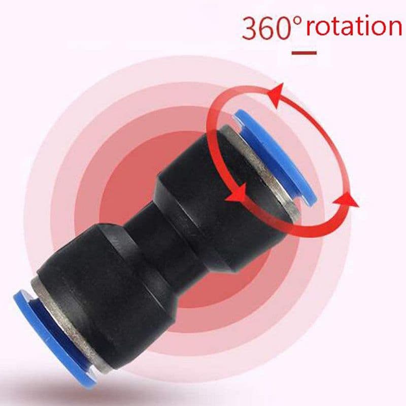 image-Jinqi Pneumatic Plastic Connector Straight Through Butt PU-56810121416mm Quick Insertion Trachea Connector