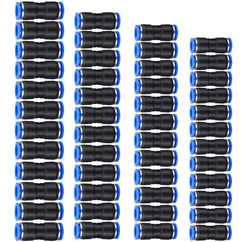 image-Jinqi Pneumatic Plastic Connector Straight Through Butt PU-56810121416mm Quick Insertion Trachea Connector