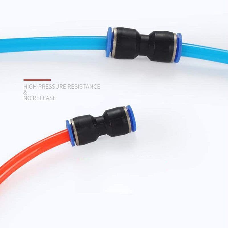 image-Jinqi Pneumatic Plastic Connector Straight Through Butt PU-56810121416mm Quick Insertion Trachea Connector